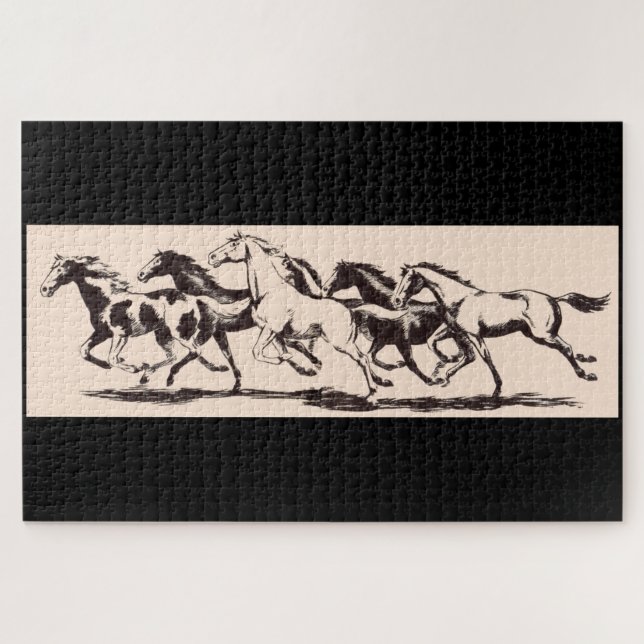 Puzzle caballos salvajes (Horizontal)