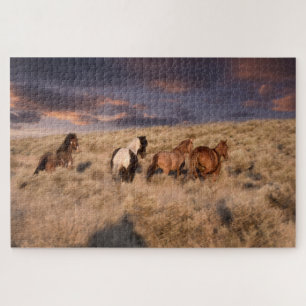 Puzzle Caballos salvajes corriendo