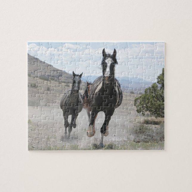 Puzzle Caballos salvajes de Utah corriendo (Horizontal)