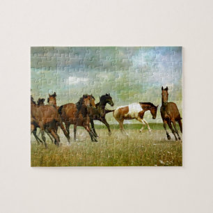Puzzle Caballos salvajes en funcionamiento - Arte creativ
