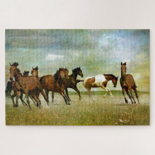Puzzle Caballos salvajes en funcionamiento - Arte creativ