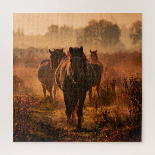 Puzzle Caballos salvajes: Encuentro de Intenso Contacto d