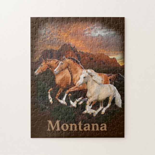 Puzzle Caballos salvajes Montana (Vertical)
