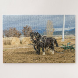 Puzzle Caballos y arado de camisas - 1014 pieza