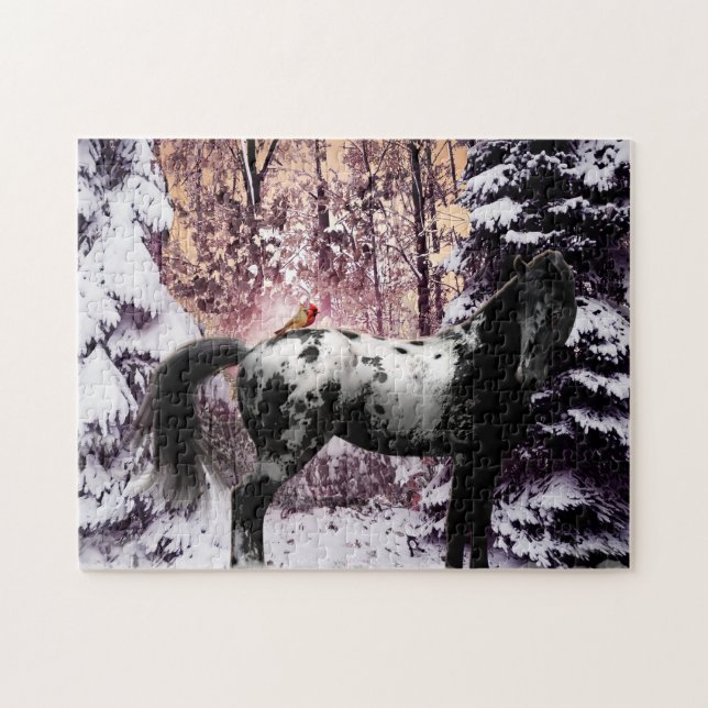 Puzzle Caballos y cardenales de Appaloosa (Horizontal)