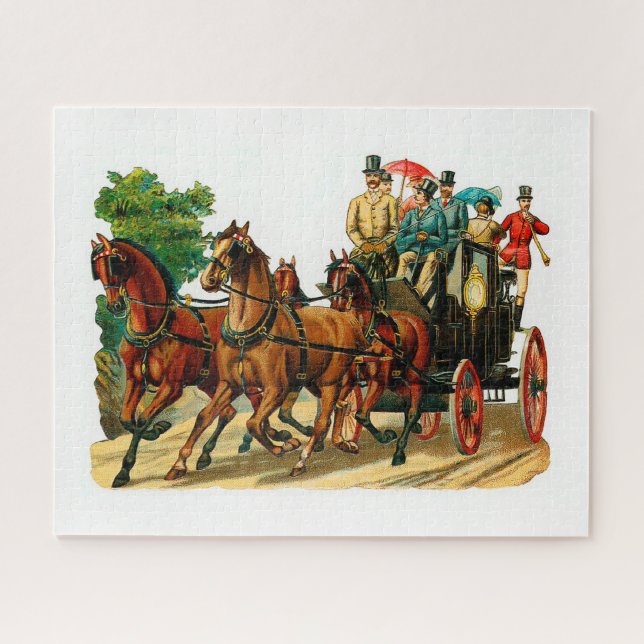 Puzzle Caballos y carruaje (Horizontal)