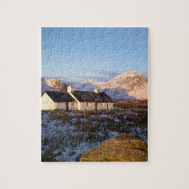 Puzzle Cabaña Blackrock, Glencoe, Highlands, Escocia (Vertical)