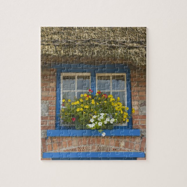 Puzzle Cabaña con techo de paja, Adare, condado de Limeri (Vertical)