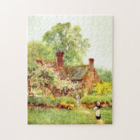 Cabaña de Chiddingfold por Helen Allingham