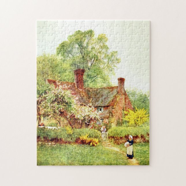 Puzzle Cabaña de Chiddingfold por Helen Allingham (Vertical)