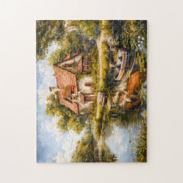 Puzzle Cabaña de Lakeside con bote de remos