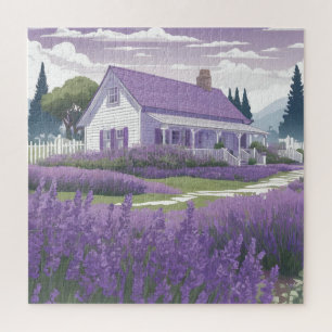 Puzzle Cabaña de lavanda