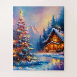 Puzzle Cabaña de Navidades de Montaña Dreamy Whimsical