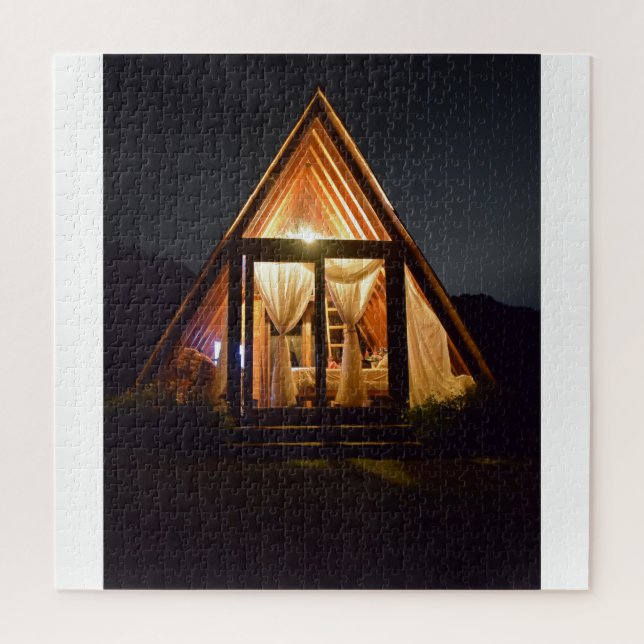 PUZZLE CABAÑA DE NOCHE EN FORMA DE A (Vertical)