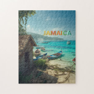 Puzzle Cabaña de pesca y botes pequeños