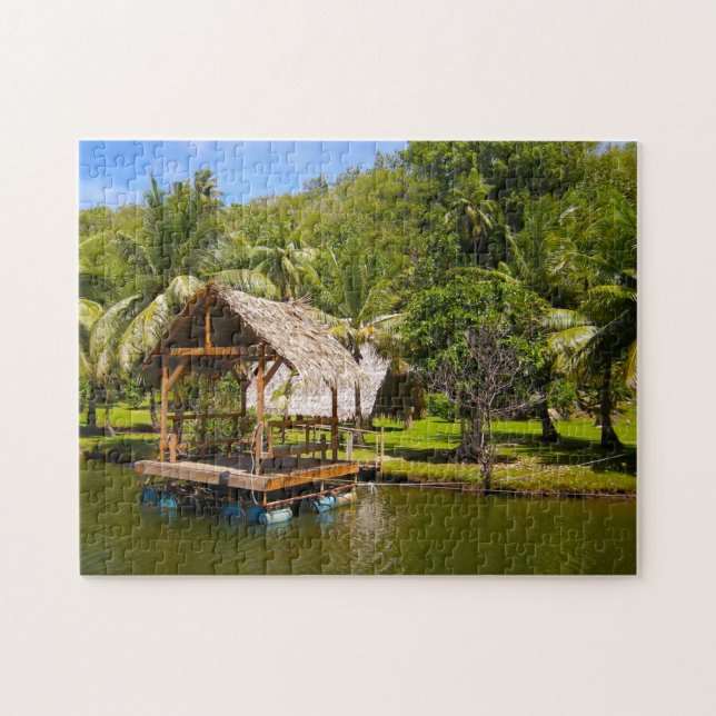 Puzzle Cabaña del río Guam. (Horizontal)