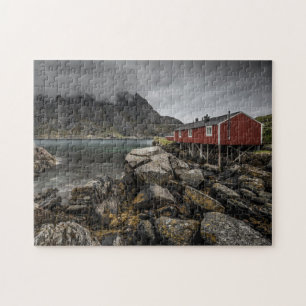 Puzzle Cabaña Roja Noruega