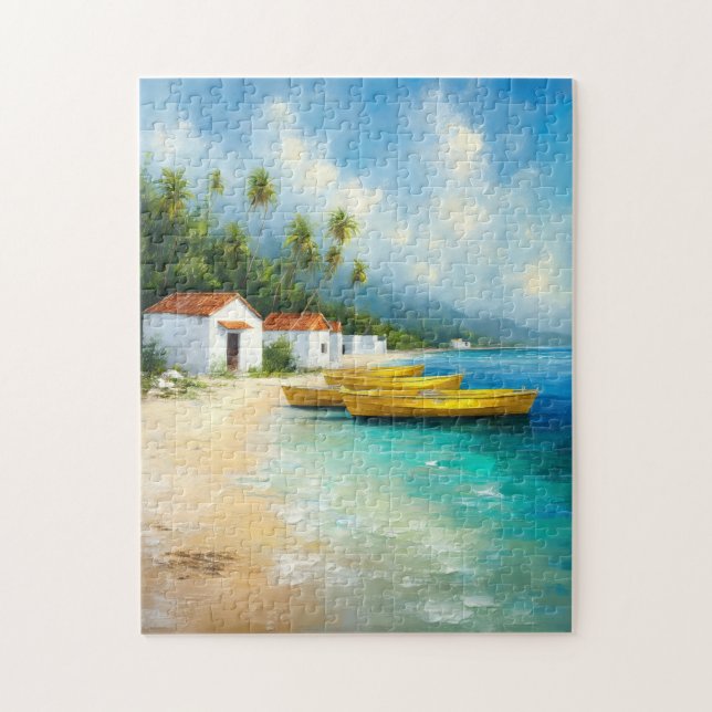 Puzzle Cabañas de pesca jamaicanas (Vertical)