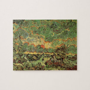 Puzzle Cabañas de Van Gogh Cipreses Reminiscencia del Nor