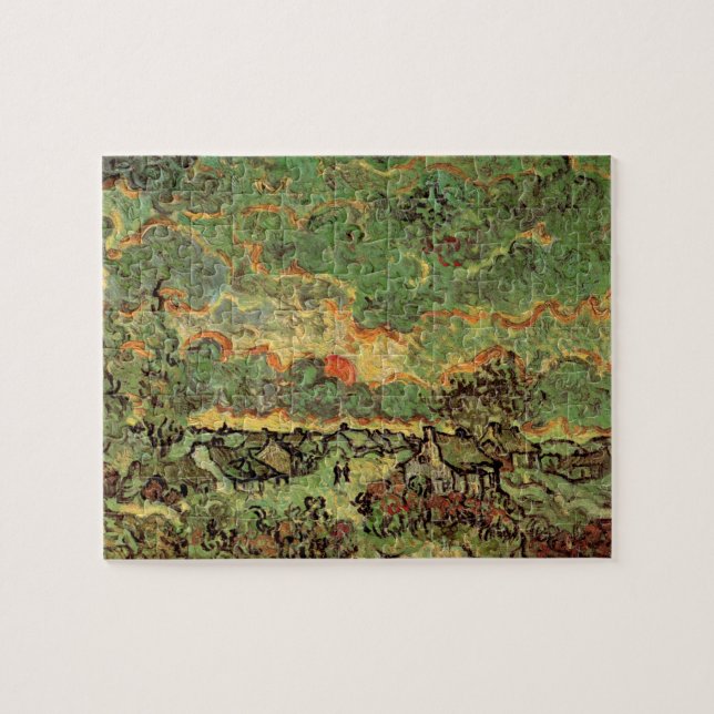 Puzzle Cabañas de Van Gogh Cipreses Reminiscencia del Nor (Horizontal)