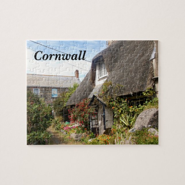 Puzzle Cabañas en la fotografía de Cadgwith Cornualles (Horizontal)