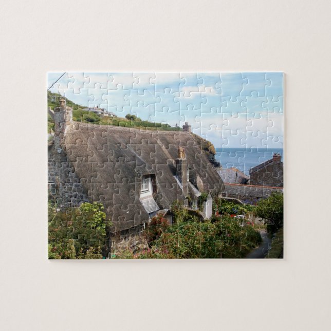 Puzzle Cabañas en la fotografía de Cadgwith Cornualles (Horizontal)