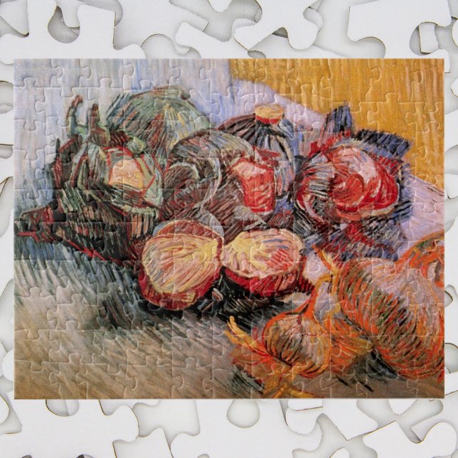 Puzzle Cabañas rojas y cebollas de Vincent van Gogh (Subido por el creador)