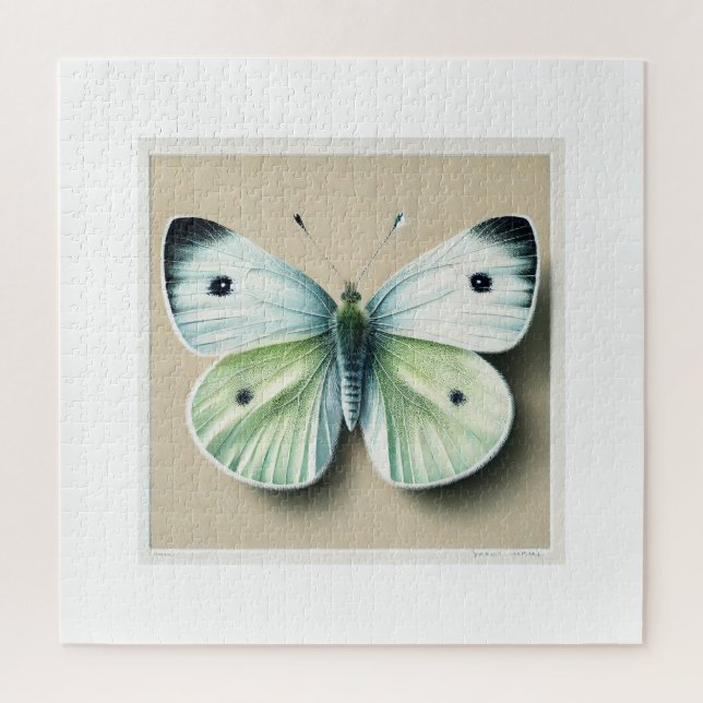 Puzzle Cabbage white butterfly 120924IREF250 - Watercolor (Vertical)