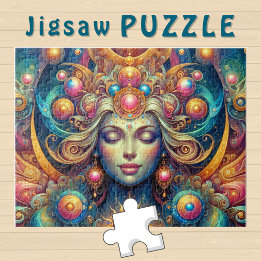 Puzzle Cabello soleado de Diosa Cabeza Cerrado Ojos Julio