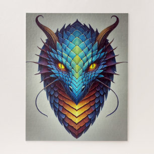 Puzzle Cabeza de dragón azul