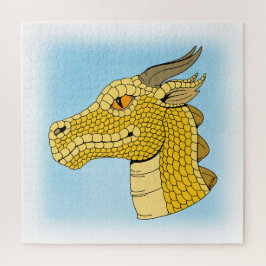 Puzzle Cabeza de dragón dorado en perfil