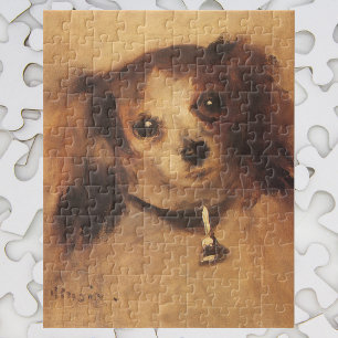 Puzzle Cabeza de un perro de Pierre Renoir, Arte fino vin