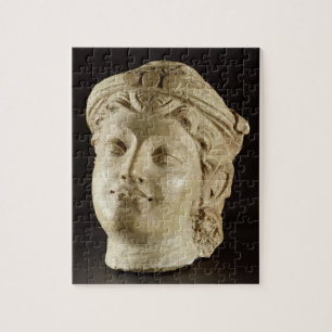 Puzzle Cabeza del estuco, Gandhara, ANUNCIO del siglo IV