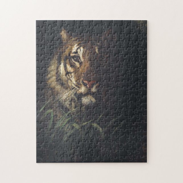 Puzzle Cabeza del tigre (por Abott Handerson Thayer) (Vertical)