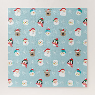Puzzle Cabezas de caracteres de navidades: resumen festiv
