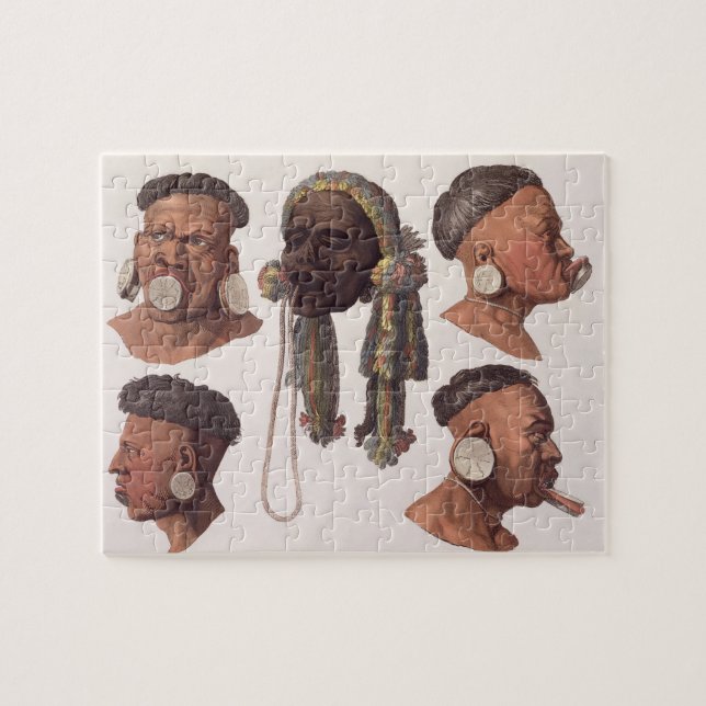 Puzzle Cabezas de los indios de Botocudos (grabado del (Horizontal)