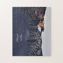 Puzzle Cabina de madera acogedora en bosque