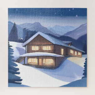 Puzzle Cabina de registro en las montañas