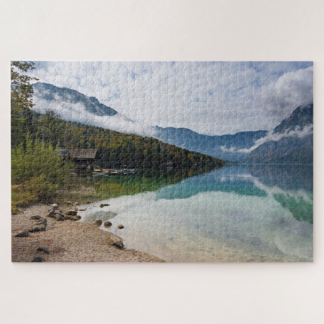 Puzzle Cabina en el lago Bohinj en Eslovenia (Horizontal)