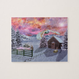 Puzzle Cabina en la nieve