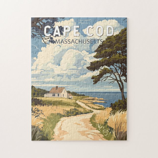 Puzzle Cabo Cod Massachusetts Viajes Arte Vintage (Vertical)