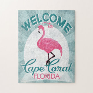 Puzzle Cabo Coral Florida Rosa Flamingo Retro