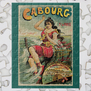 Puzzle Cabourg, France Beach Resort, Viajes Vintage