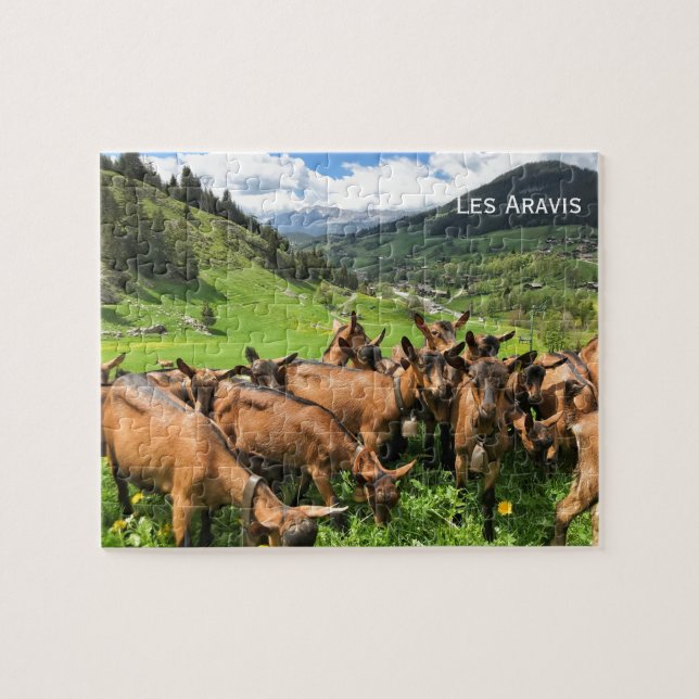 Puzzle Cabras de los Alpes franceses (Horizontal)