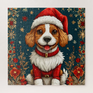 Puzzle Cachorro adorable de Navidad