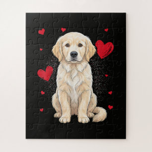 Puzzle Cachorro adorable de retriever dorado crema inglés