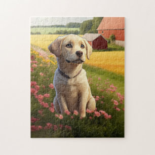 Puzzle Cachorro Amarillo de Labrador Retriever