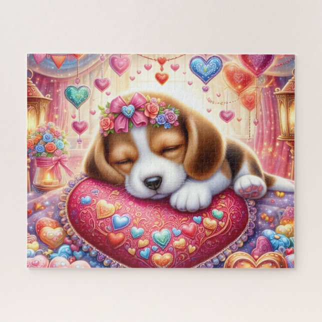 Puzzle Cachorro Beagle de la Bella Durmiente (Horizontal)