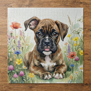 Puzzle Cachorro Boxer Pastel Adorable