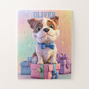 Puzzle Cachorro Bulldog Adorable Colores Pastel y Regalos